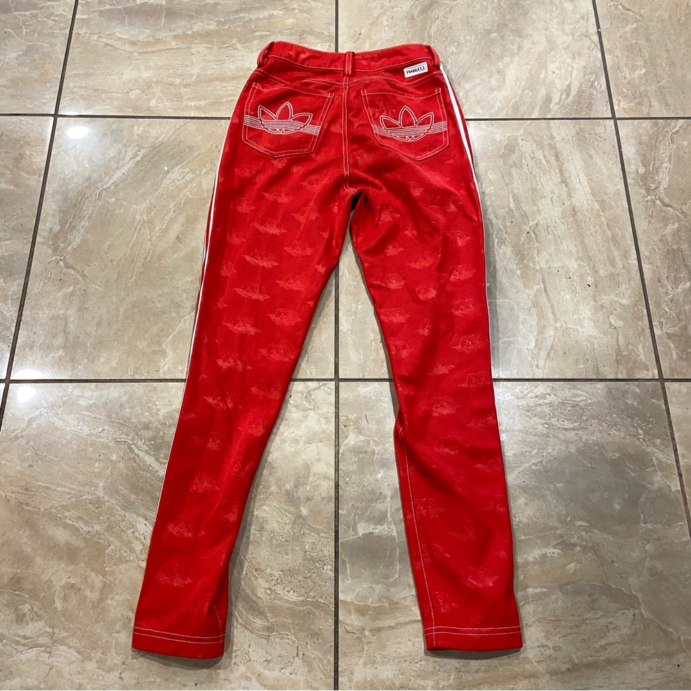 Adidas Originals X Fiorucci Red Track Pant 3 Stripes Women’s Size Small - Picture 2 of 5